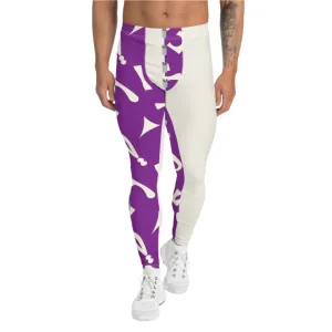 Mens Leggings, Retro Pro Wrestling Swirls