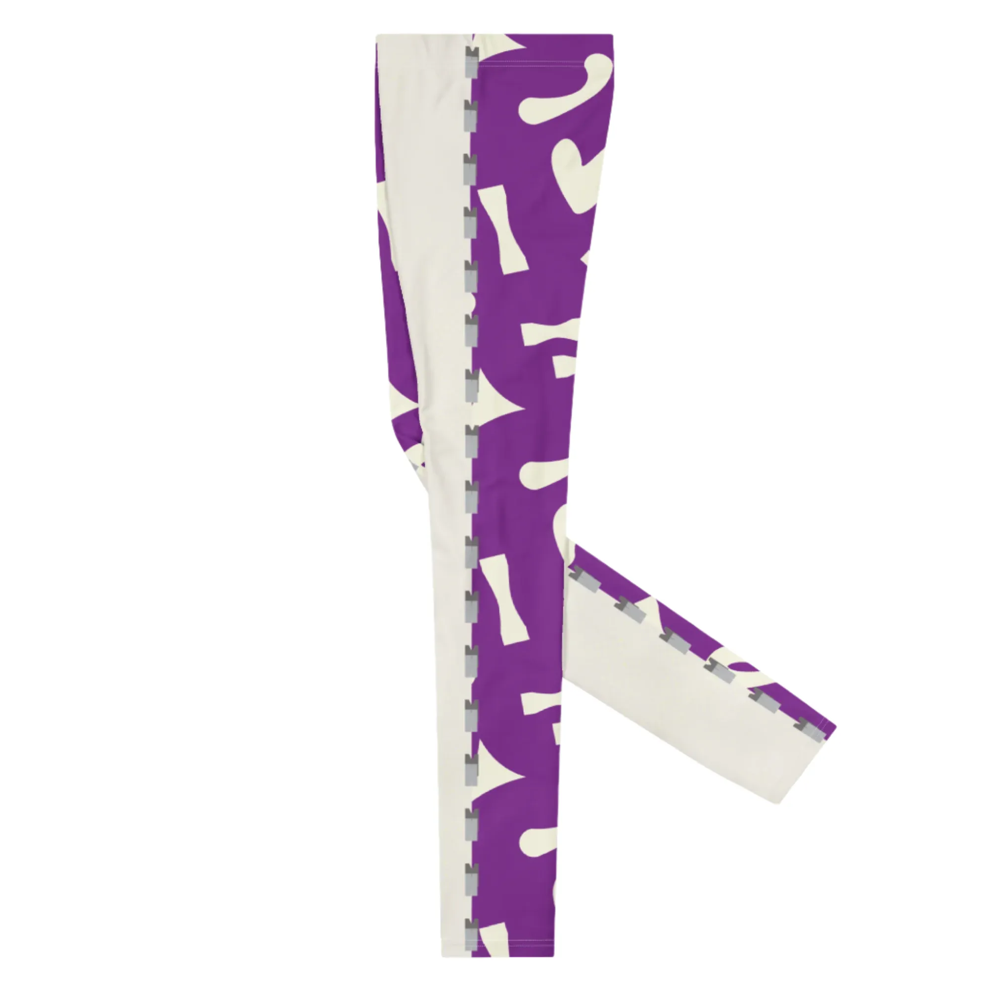 Mens Leggings, Retro Pro Wrestling Swirls