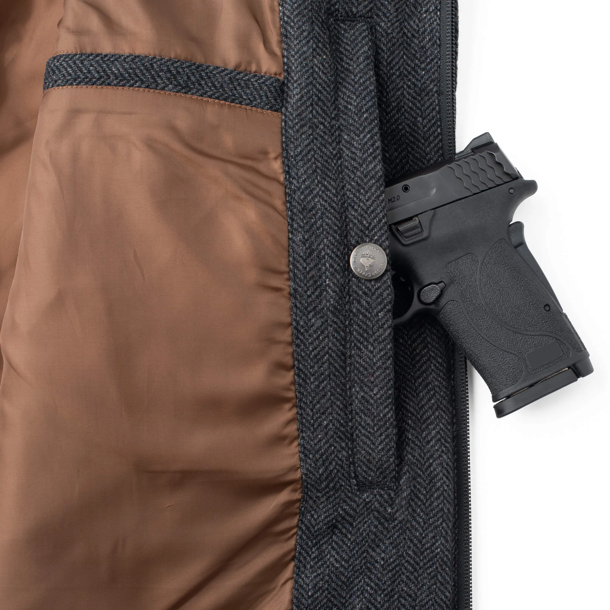 Men's Madison Creek | Kennesaw Concealed Carry Quilted Wool Vest | Charcoal