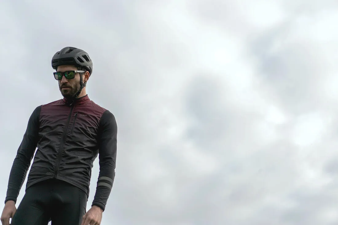 Men's Mid-Season Long-Sleeved Road Cycling Jersey RC500 - Shield