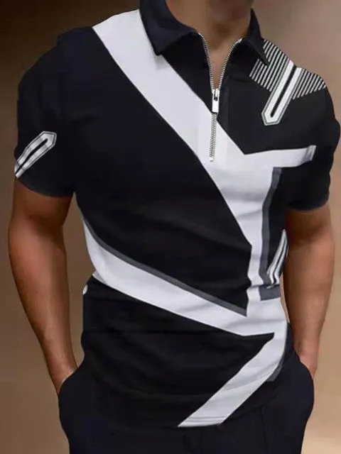 Men's Short-Sleeved Polo Shirt - Size M-3XL