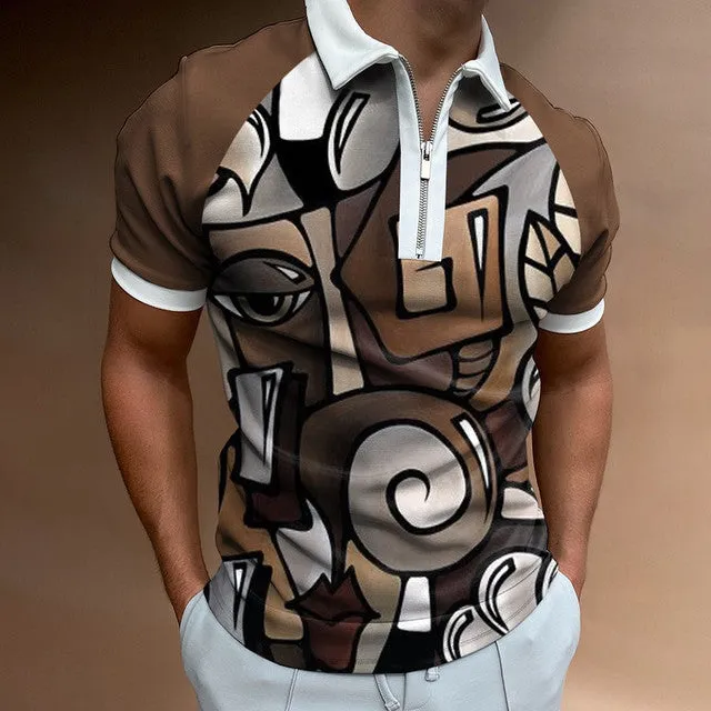 Men's Short-Sleeved Polo Shirt - Size M-3XL