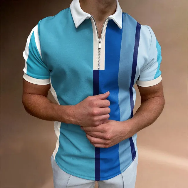 Men's Short-Sleeved Polo Shirt - Size M-3XL