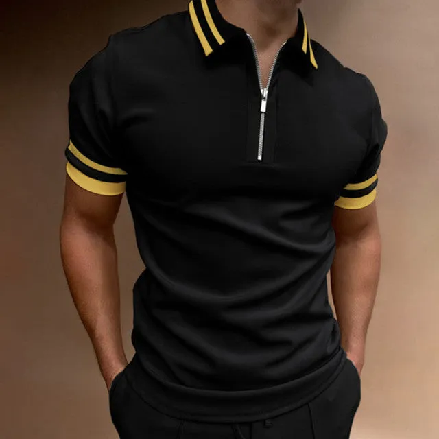 Men's Short-Sleeved Polo Shirt - Size M-3XL