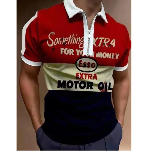 Men's Short-Sleeved Polo Shirt - Size M-3XL
