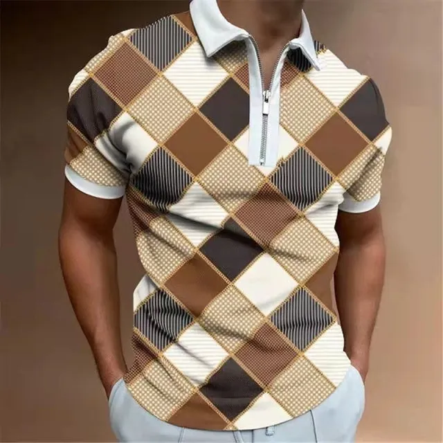 Men's Short-Sleeved Polo Shirt - Size M-3XL