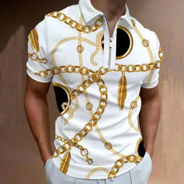 Men's Short-Sleeved Polo Shirt - Size M-3XL