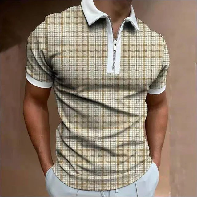 Men's Short-Sleeved Polo Shirt - Size M-3XL