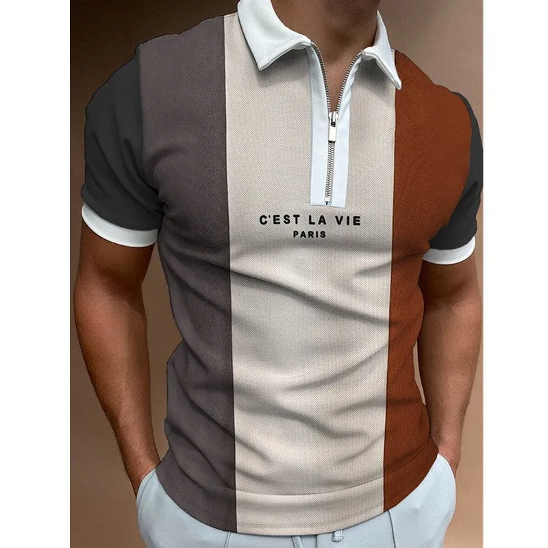 Men's Short-Sleeved Polo Shirt - Size M-3XL