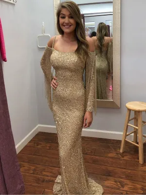 Mermaid Charming Sequin Sexy Evening Prom Dresses PD1031