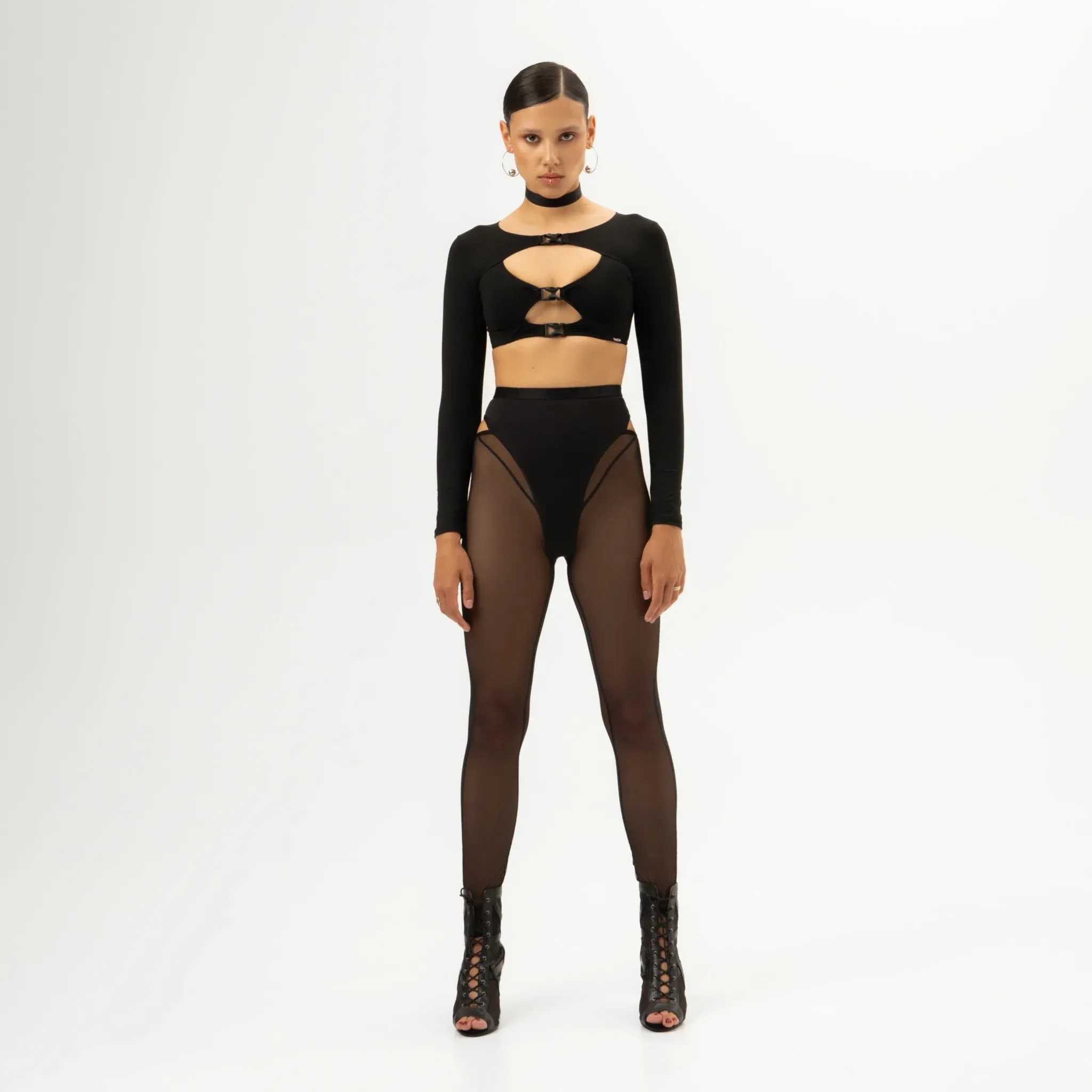 Mesh Leggings Black Candy