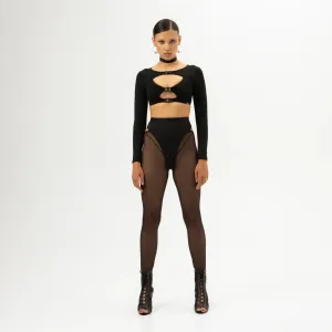 Mesh Leggings Black Candy