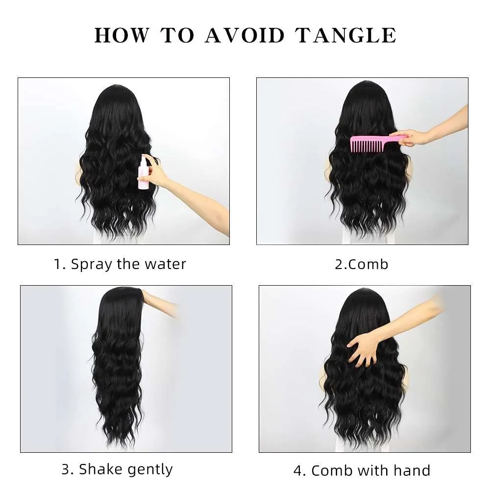 Middle Part Long Wavy Full Cap Wig