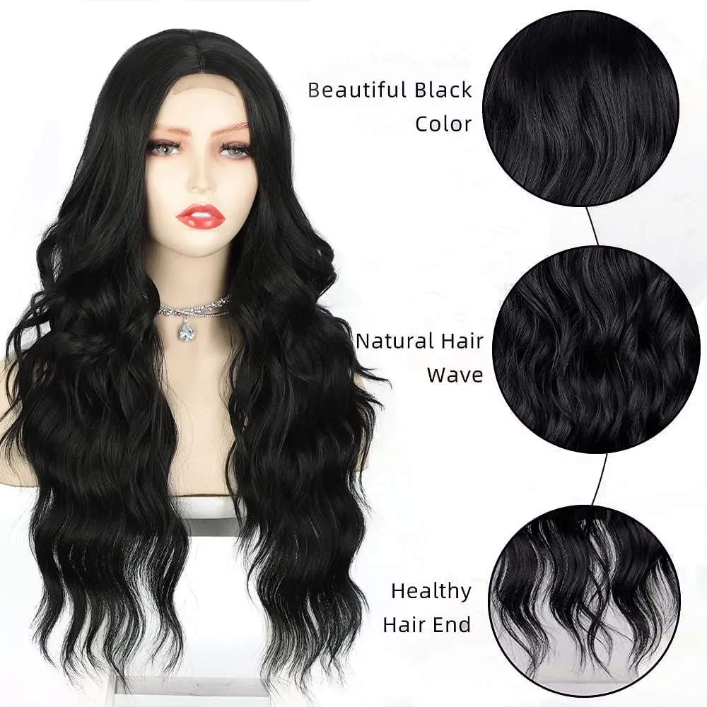 Middle Part Long Wavy Full Cap Wig