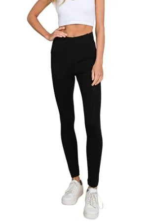 MINT PLUS PINK Womens Yoga Gym Dress Pants - Stretch Workout Crossover V Back Leggings for Women Crossover High Waisted Pants