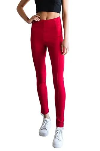 MINT PLUS PINK Womens Yoga Gym Dress Pants - Stretch Workout Crossover V Back Leggings for Women Crossover High Waisted Pants
