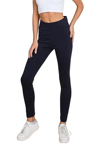 MINT PLUS PINK Womens Yoga Gym Dress Pants - Stretch Workout Crossover V Back Leggings for Women Crossover High Waisted Pants