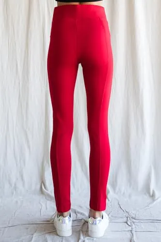 MINT PLUS PINK Womens Yoga Gym Dress Pants - Stretch Workout Crossover V Back Leggings for Women Crossover High Waisted Pants