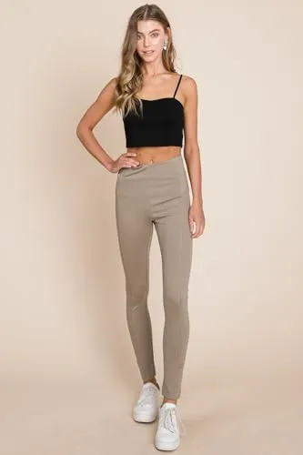 MINT PLUS PINK Womens Yoga Gym Dress Pants - Stretch Workout Crossover V Back Leggings for Women Crossover High Waisted Pants