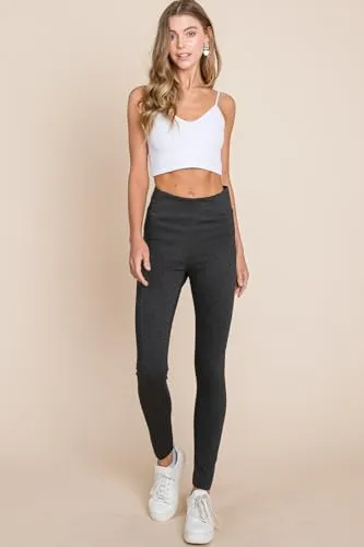 MINT PLUS PINK Womens Yoga Gym Dress Pants - Stretch Workout Crossover V Back Leggings for Women Crossover High Waisted Pants