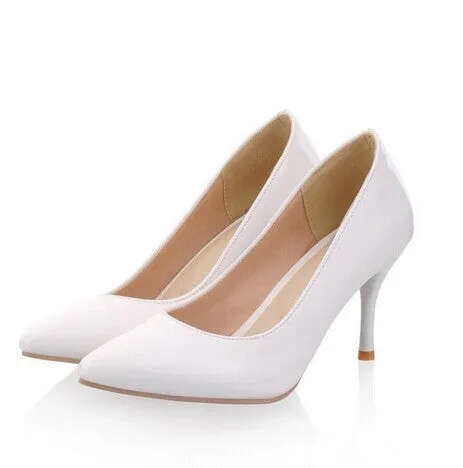 MORAZORA Big Size 34-45 2018 New Fashion high heels women pumps thin heel classic white red nede beige sexy prom wedding shoes