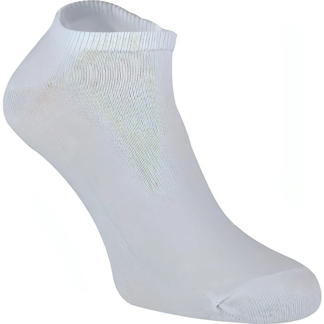 More Mile Everyday 5 Pack Womens Essential Trainer Liner Socks - White