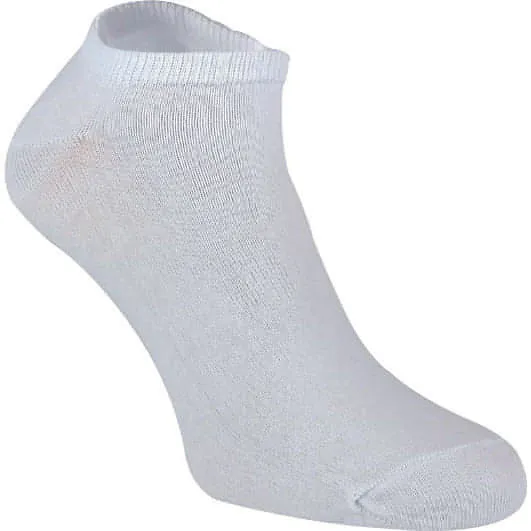 More Mile Everyday 5 Pack Womens Essential Trainer Liner Socks - White