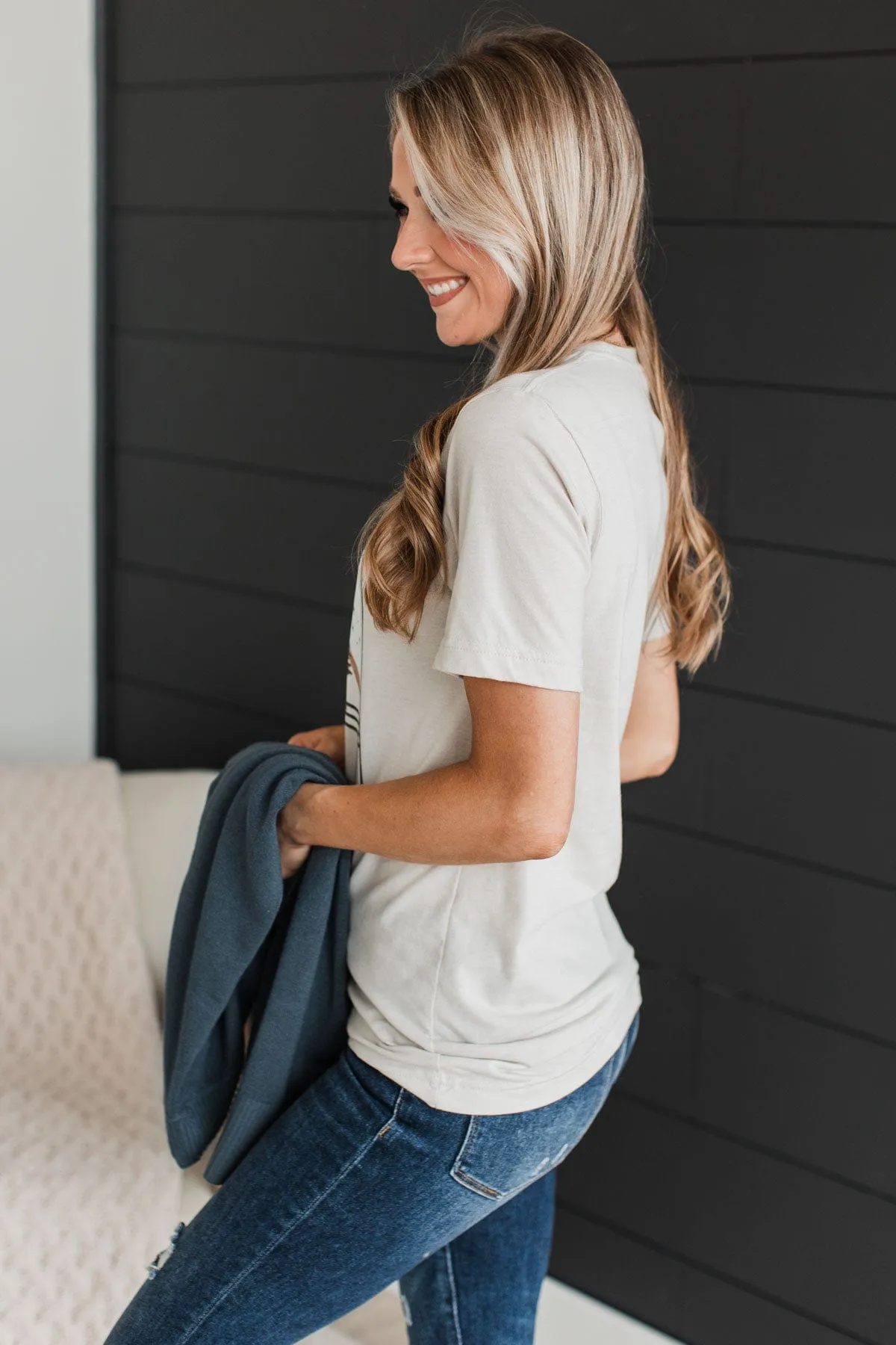 Mountain Memories Graphic Tee- Light Taupe