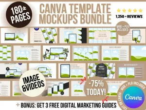 MRR 180 Canva Templates with Full Master Resell Rights - Sale Ends Tonight!