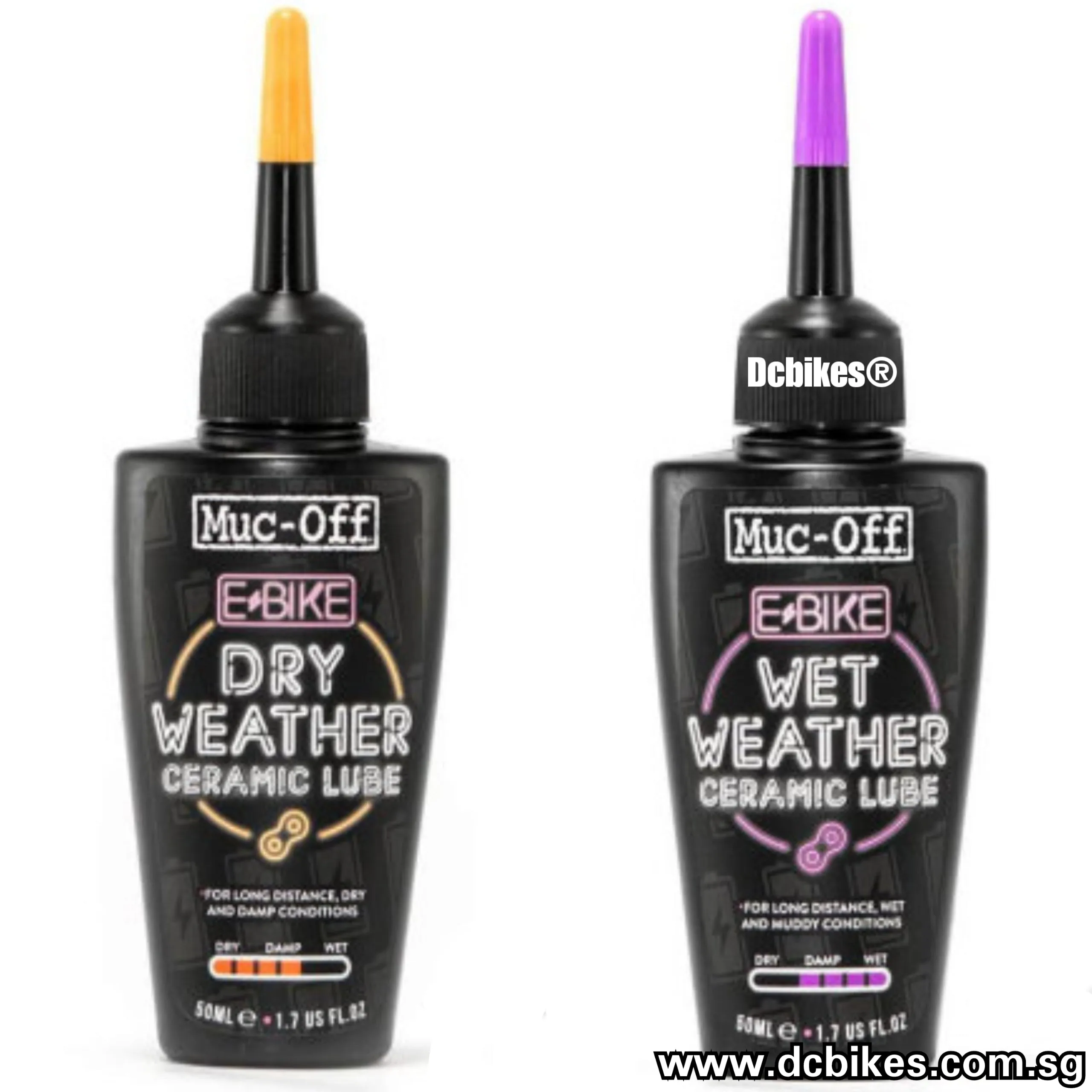 Muc-Off MTB Road Ebike Dry | Wet Ceramic Chain Lube 50ml
