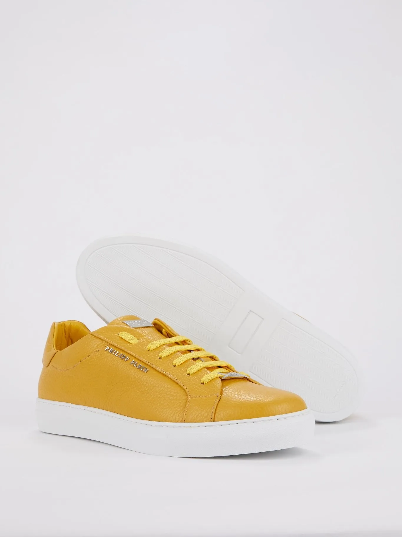 Mustard Low Top Leather Sneakers