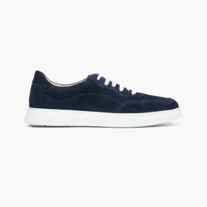 Navy Suede Velour Sneaker