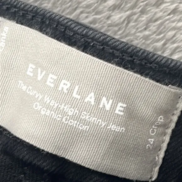 NEW Everlane 24, 00 Organic Cotton, The Curvy Way High Skinny Jean Black