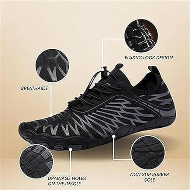 NEW Lorax Pro Barefoot Shoes, Lorax Pro - Healthy & Non-Slip Barefoot Shoes Unisex, Hike Footwear Barefoot Shoes, Black, Women's Sz 8.5/Men's Sz 6.5