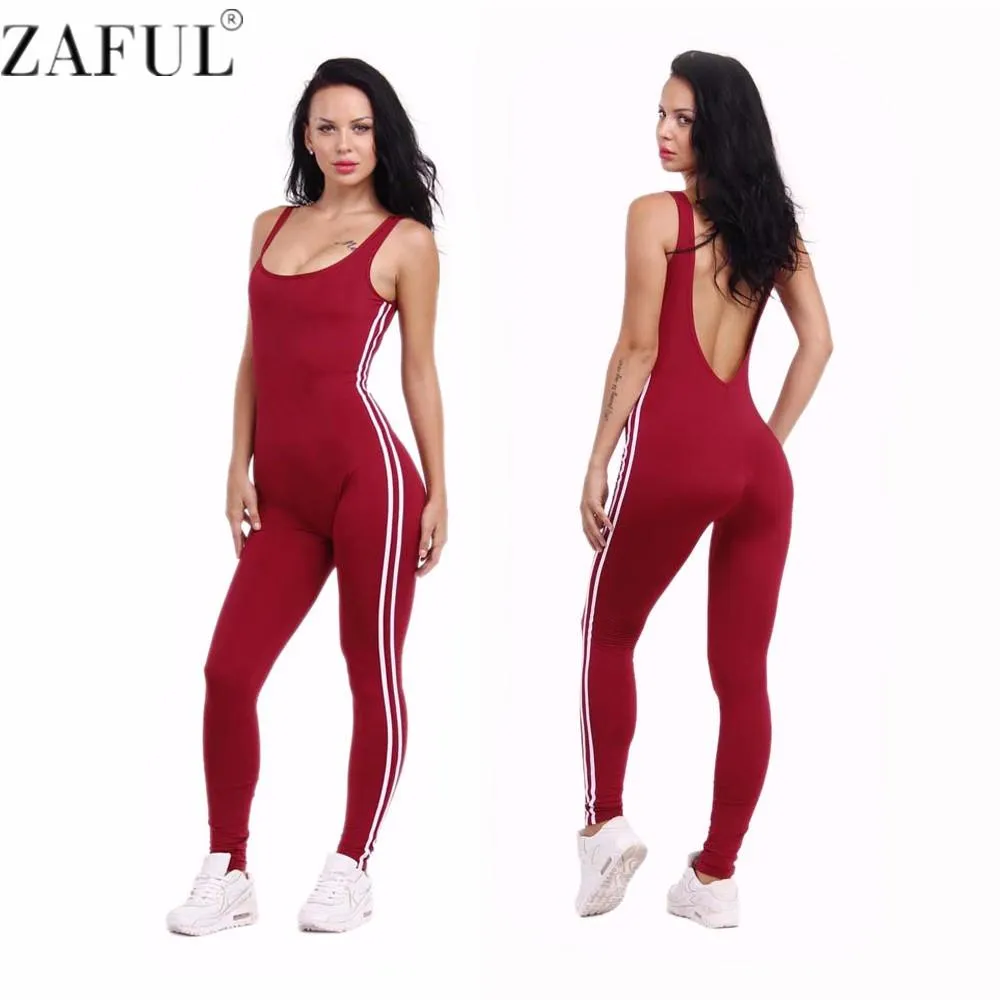 New Summer Sport Yoga Set Sexy U-neck Backless Women Closed-Fitting Jumpsuit Gym Running Sport Wear Suit Workout Clothes