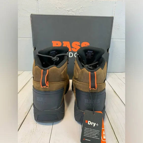 NIB Bass Outdoor Leather Workwear Modern Boot Bison Lion Black Men's Size 9.5