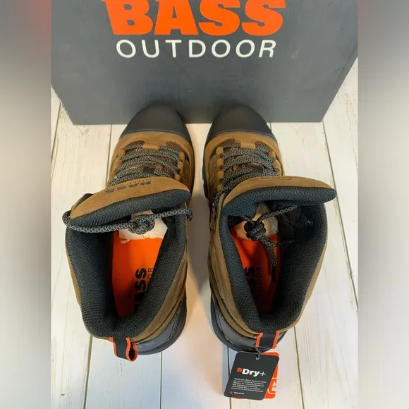 NIB Bass Outdoor Leather Workwear Modern Boot Bison Lion Black Men's Size 9.5