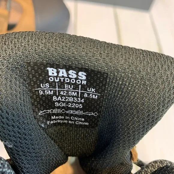 NIB Bass Outdoor Leather Workwear Modern Boot Bison Lion Black Men's Size 9.5