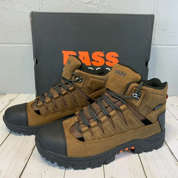 NIB Bass Outdoor Leather Workwear Modern Boot Bison Lion Black Men's Size 9.5