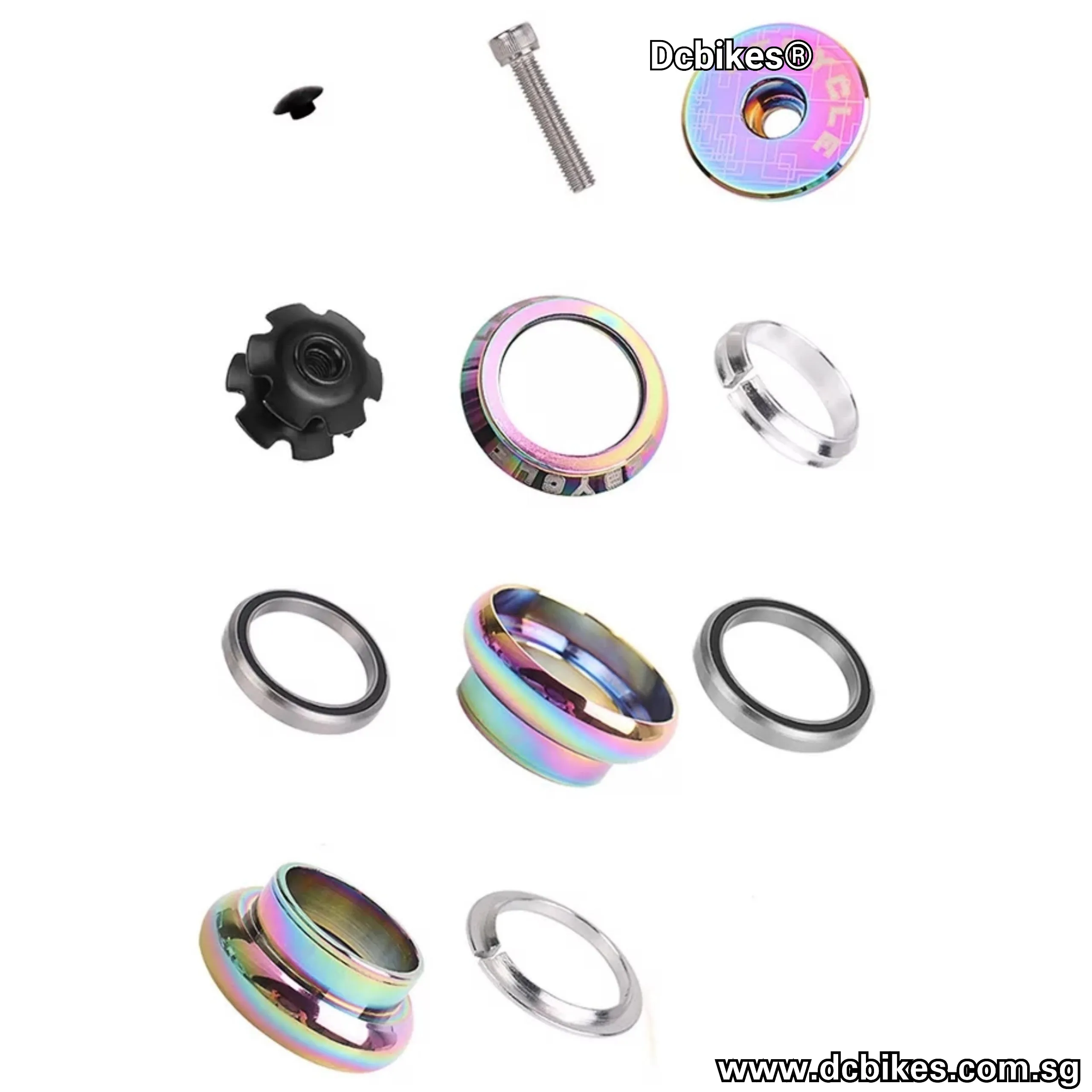 Oil Slick Rainbow MTB Bicycle Headset 