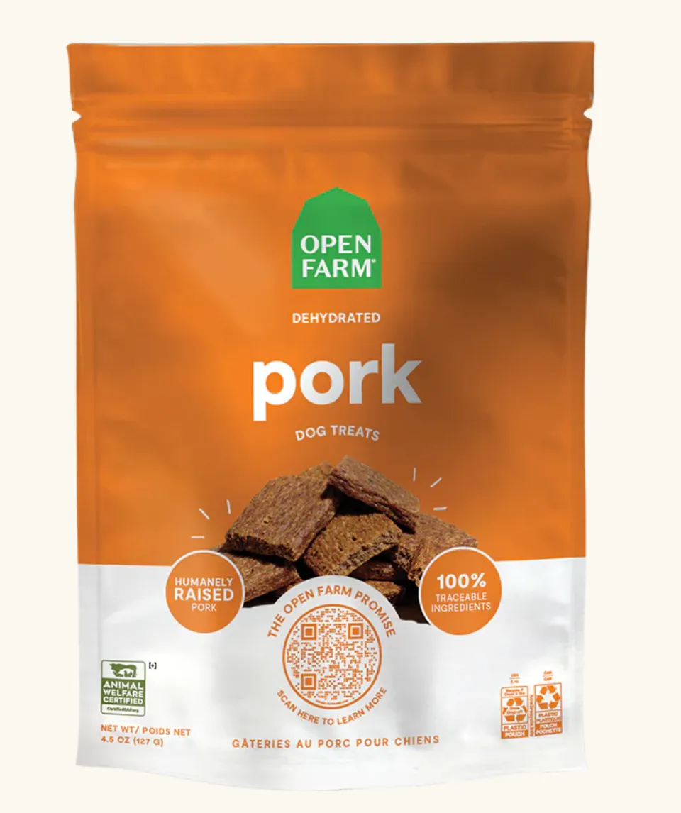 Open Farm Dehydrated Pork Dog Treats (4.5 oz/127g)