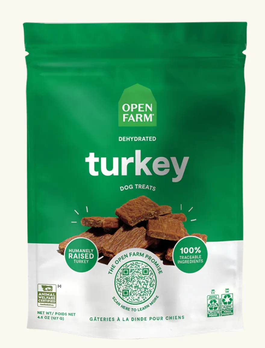 Open Farm Dehydrated Turkey Dog Treats (4.5oz/127g)
