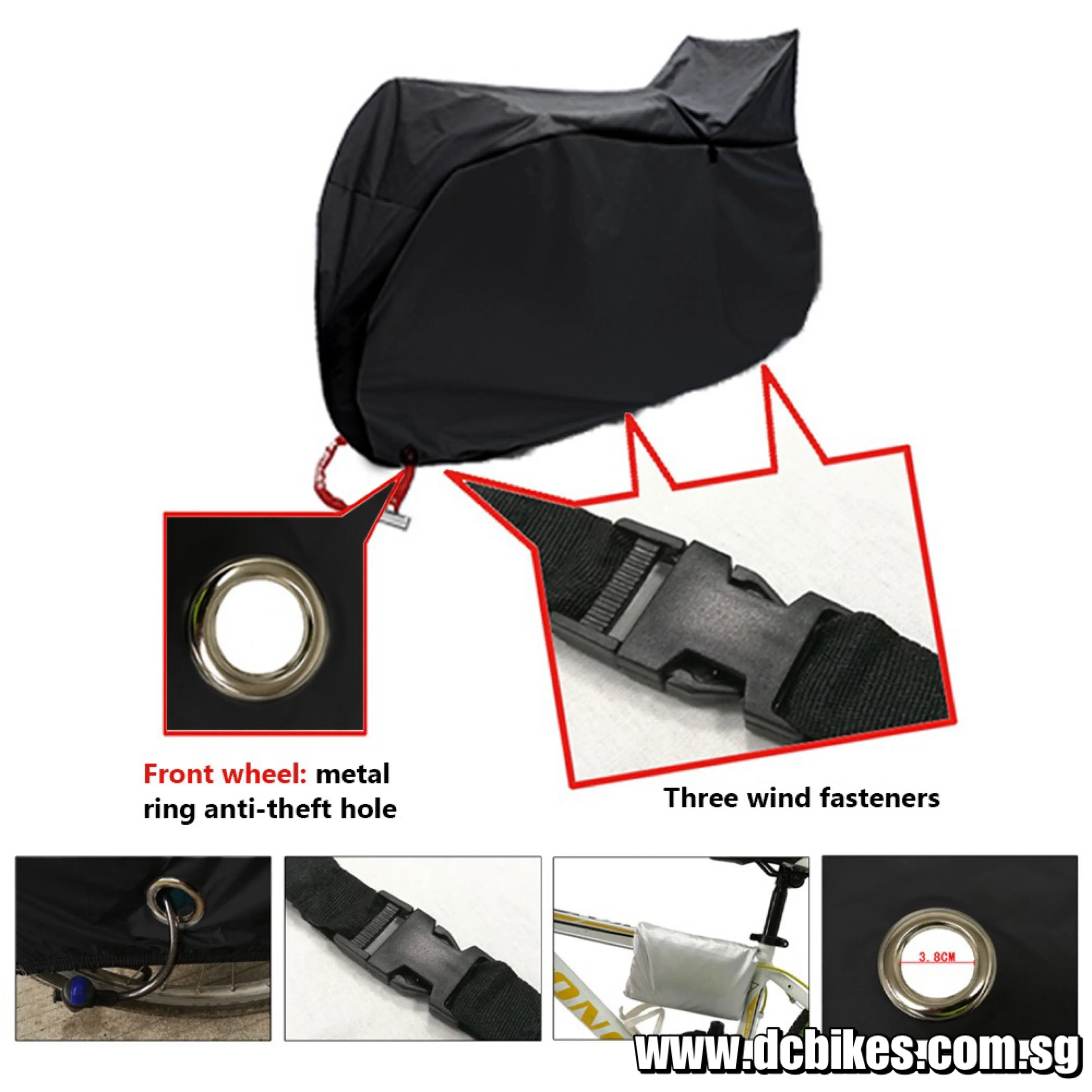Oxford Weatherproof Bicycle Black Rain Sun MTB Road Bike Cover