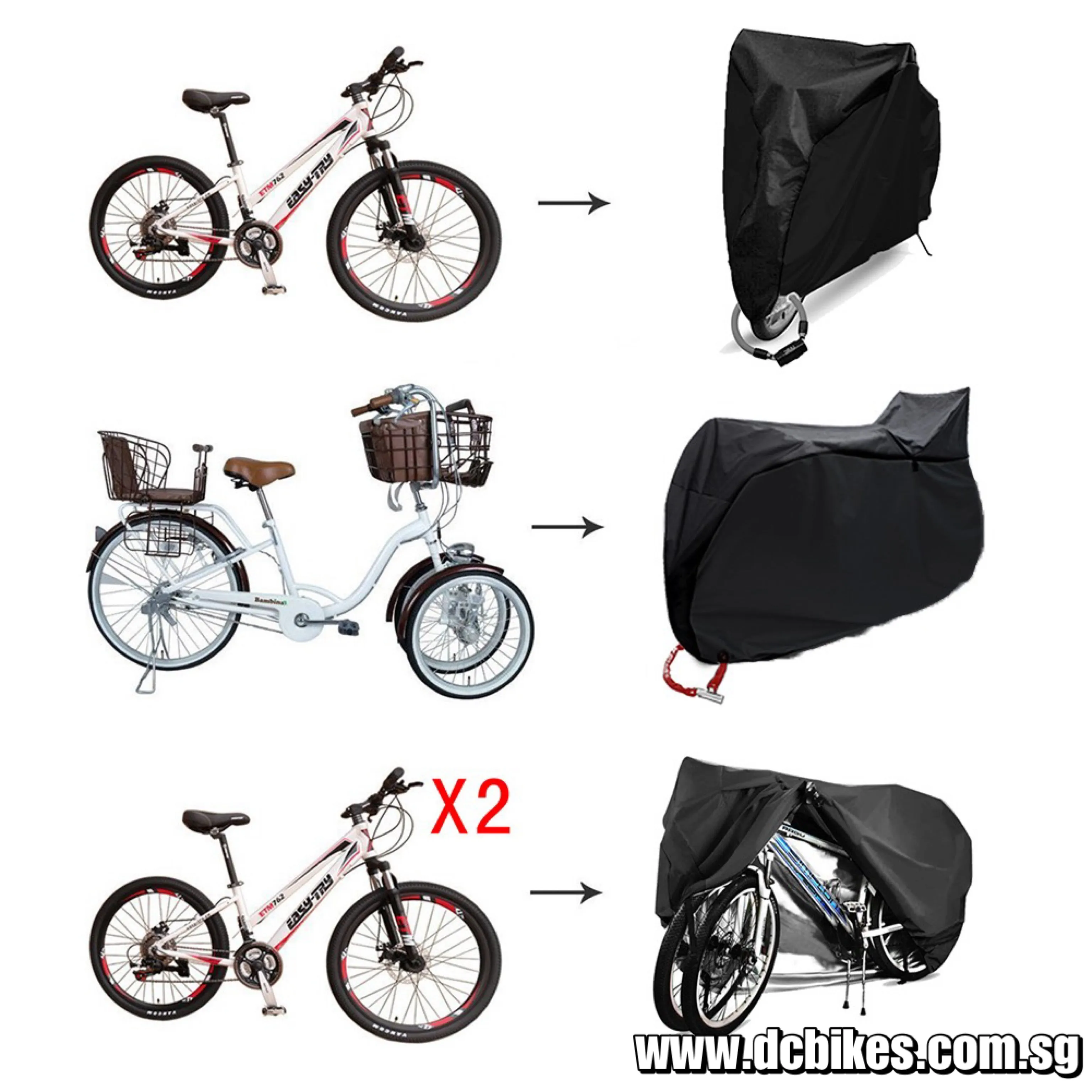 Oxford Weatherproof Bicycle Black Rain Sun MTB Road Bike Cover