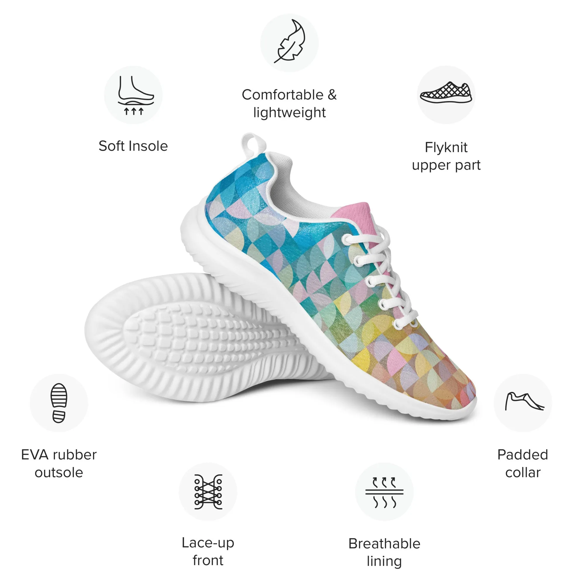 Pastel Prism Women's Lightweight Athletic Sneakers