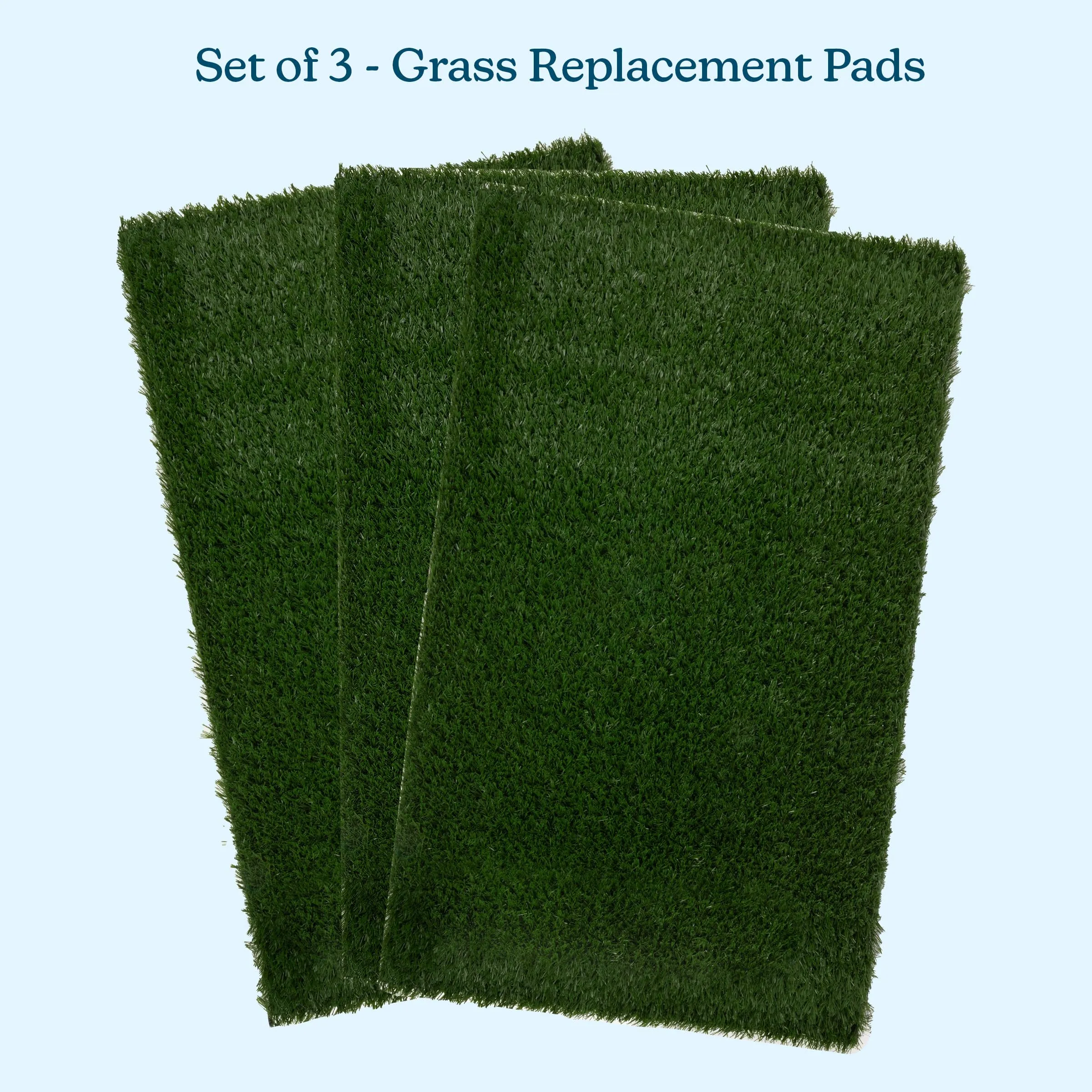 Pee Pads for Dogs - Set of Three 23x18.5-Inch Replacement Turf Grass Mats for Potty Training - Dog Housebreaking Supplies for Small Pets by PETMAKER, Green, Medium - new