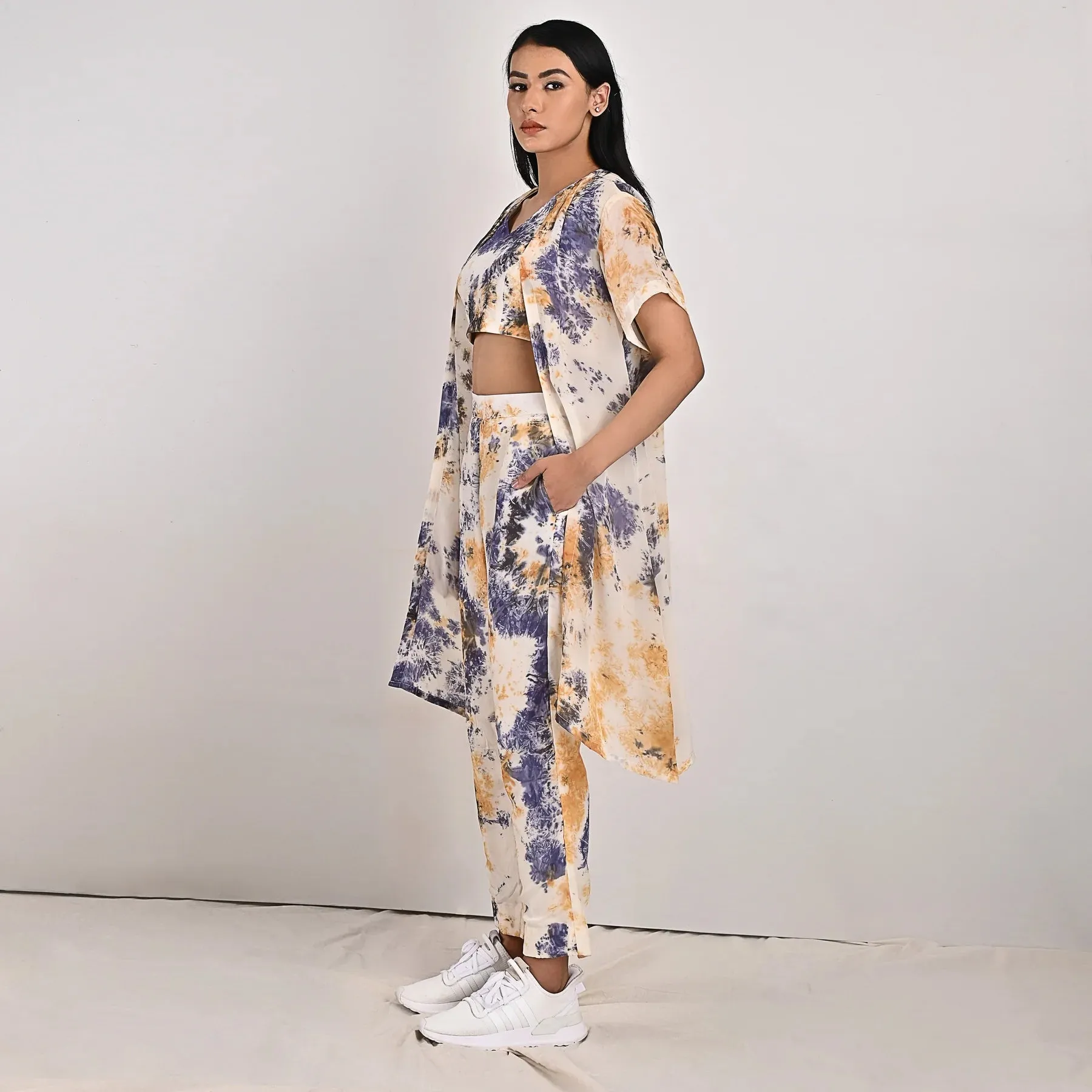 PENELOPE - TIE & DYE CO-ORD CROP TOP & STRAIGHT PANT