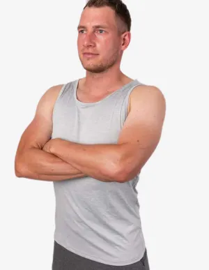 Perforated Longline Tank Light Grey