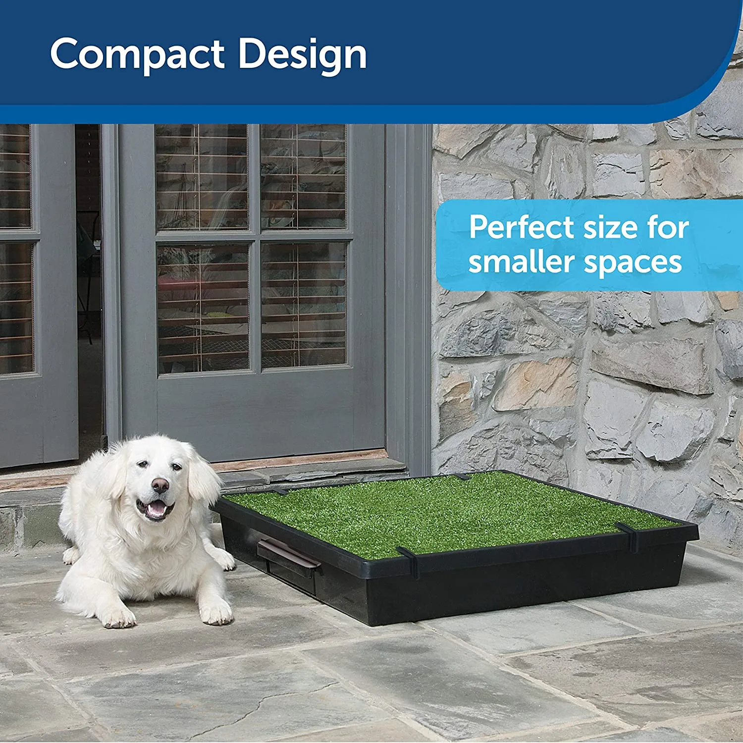 PetSafe Pet Loo LARGE 32.5" X 32.5" Portable Indoor/Outdoor Dog Potty, Alternative to Puppy Pads, Large! Retails $250 