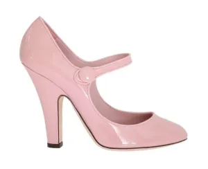 Pink Heels Mary Janes Leather Pumps